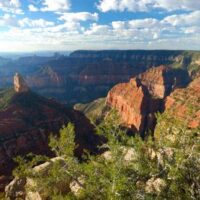 Overview of the Grand Canyon just after sunrise.