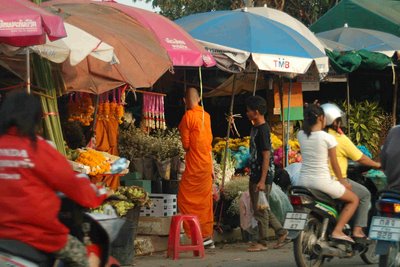 monks in market