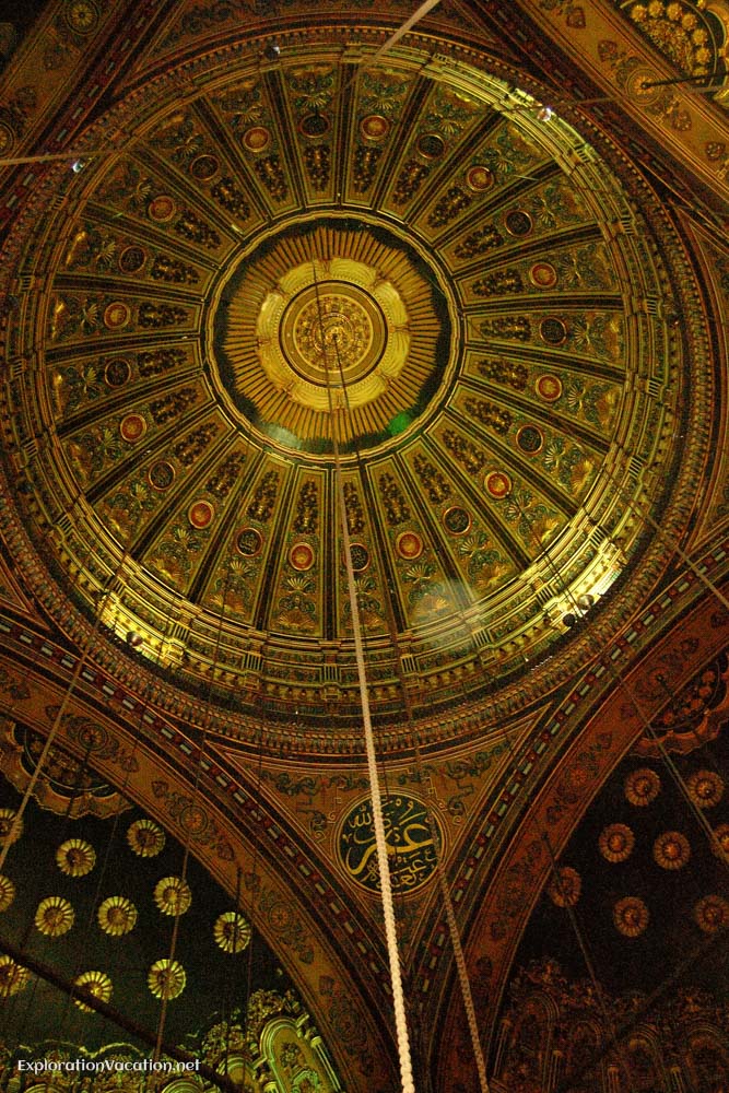 Mohammed Ali mosque ceiling - ExplorationVacation