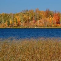 fall along a northern lake
