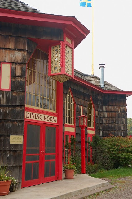 Dining room entrance at Naniboujou lodge.