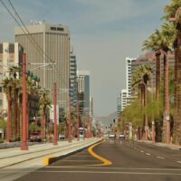 Rail infrastructure in the heart of downtown Phoenix, Arizona - ExplorationVacation.net