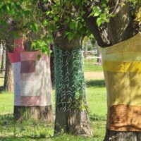 yarn wrapped tress