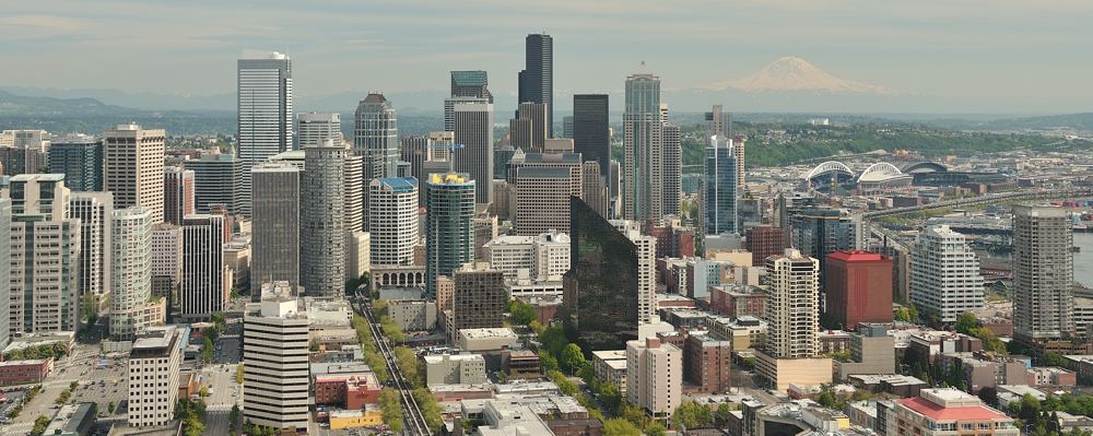 view of Seattle from above