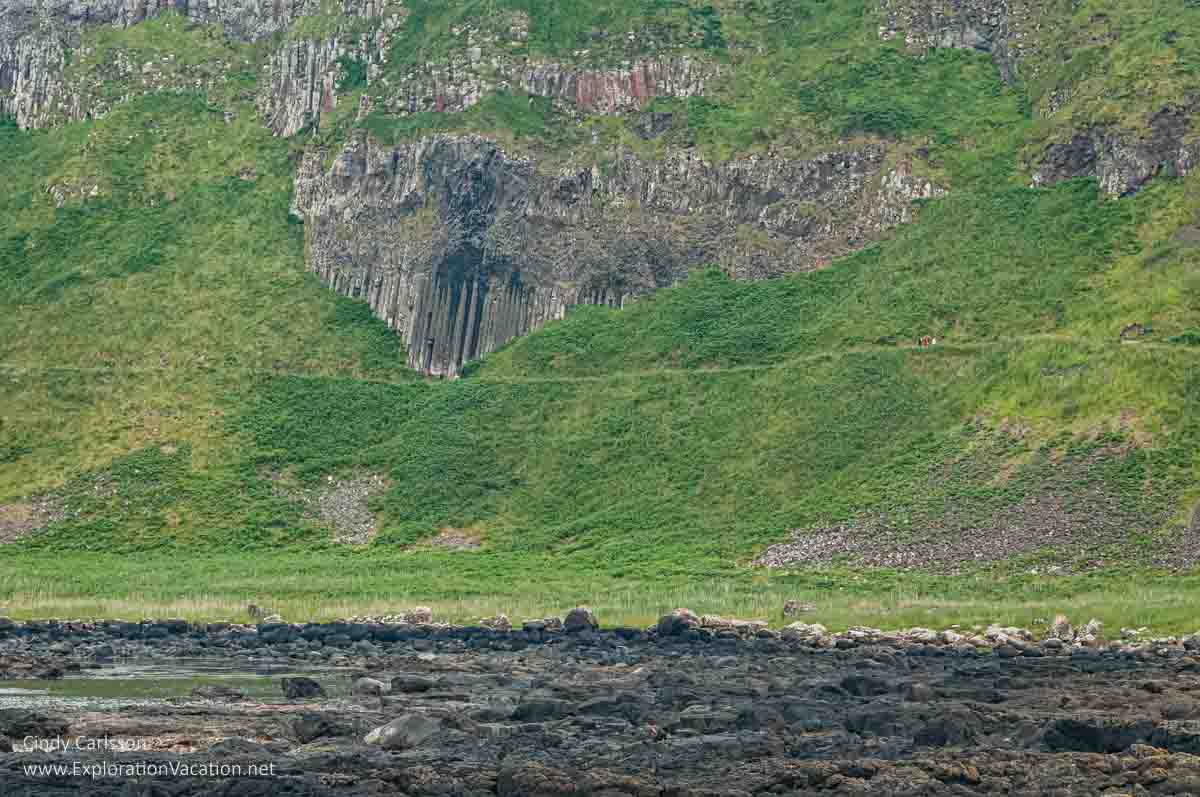 photo of a rock formation called the Giant's Organ at the Giant's Causeway UNESCO World Heritage site in Northern Ireland &copy; Cindy Carlsson - ExplorationVacation.net