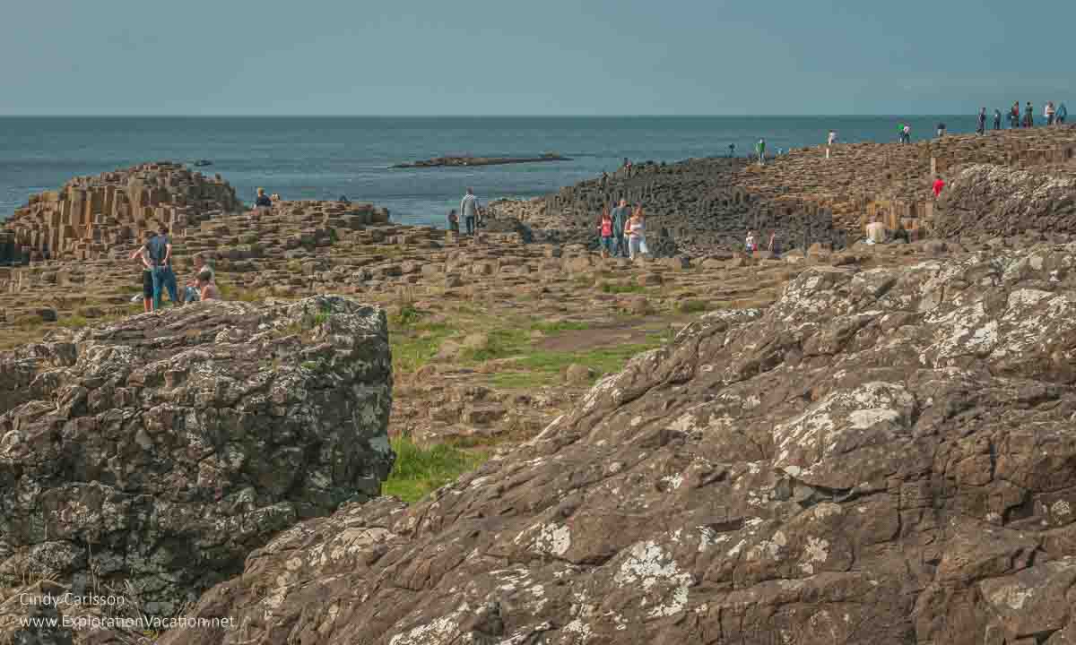 photo of tourists at the Giant's Causeway UNESCO World Heritage site in Northern Ireland &copy; Cindy Carlsson - ExplorationVacation.net