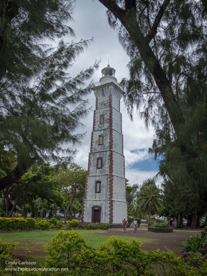 photo of Victorian Point Venus lighthouse in a a park in Tahiti, in French Polynesia &copy; Cindy Carlsson at ExplorationVacation
