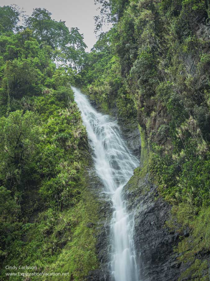 photo of Va'imahutu Falls at the Fa'aruma'i waterfalls on Tahiti in French Polynesia &copy; Cindy Carlsson at ExplorationVacation