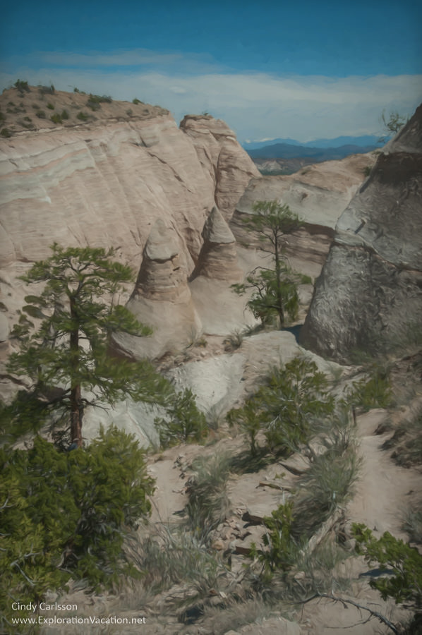 View from above at Tent Rocks 