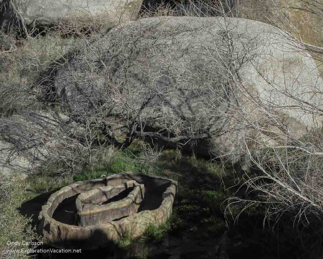 round stone trough