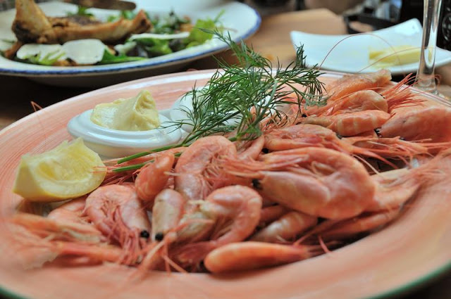 Crayfish are on many menus in Nyhavn in Copenhagen, Denmark - ExplorationVacation.net DSC_2393