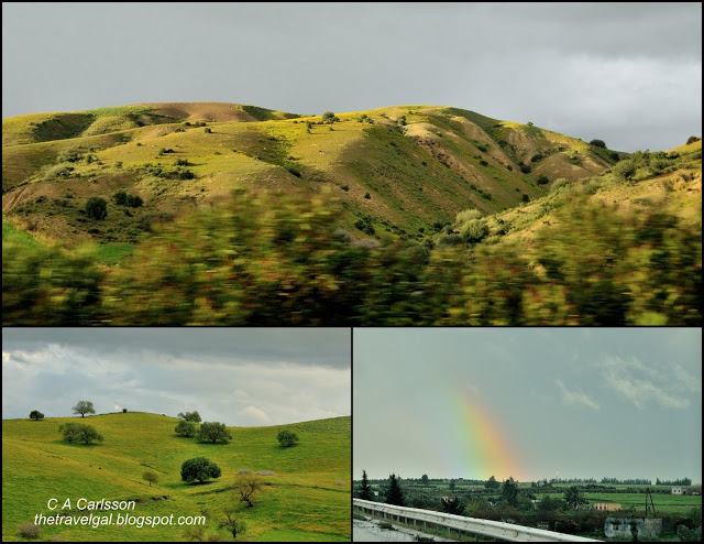 collage of scenery and rainbows on the way to Meknes