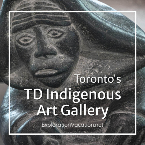Link to story and photos on Toronto's TD Indigenous Art Gallery on ExplorationVacation.net.