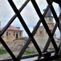 Split Rock Lighthouse through window