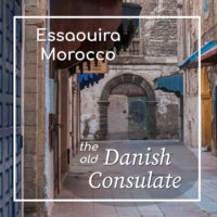 photo of the decaying old Danish consulate in Essaouira, Morocco with text "Essaouira Morocco - the old Danish consulate" - ExplorationVacation