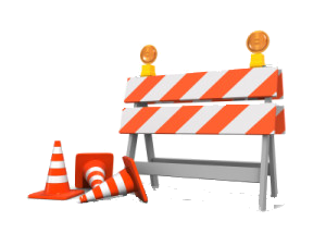 construction barriers and cones 