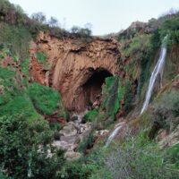 Imi n Ifri natural bridge and waterfall in Morocco
