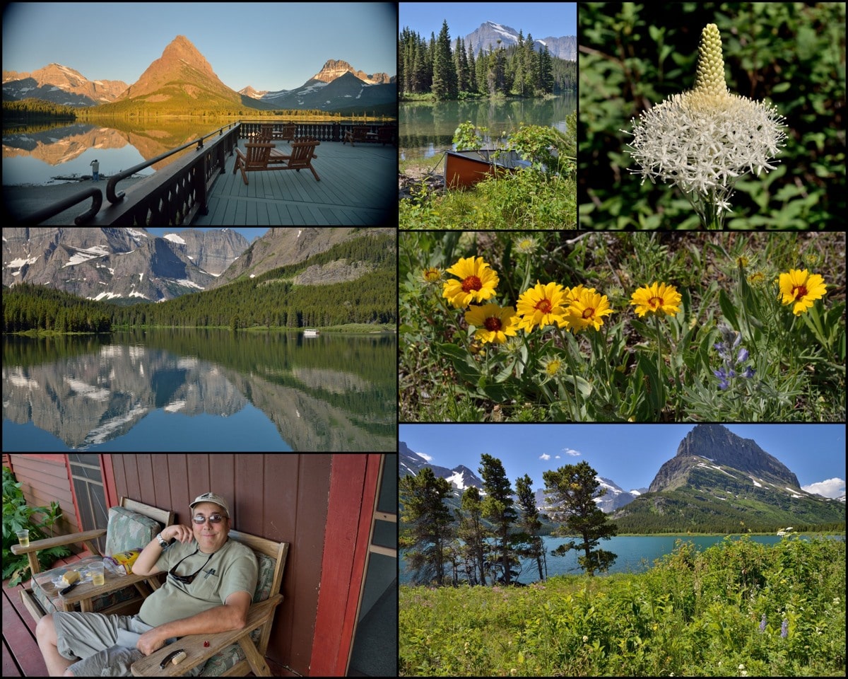 Glacier Park Swiftcurrent Lake collage