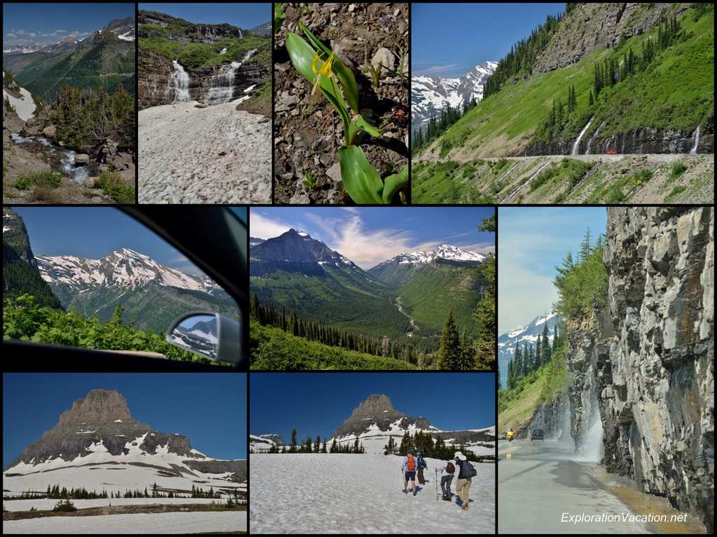 Collage of mountain scenery