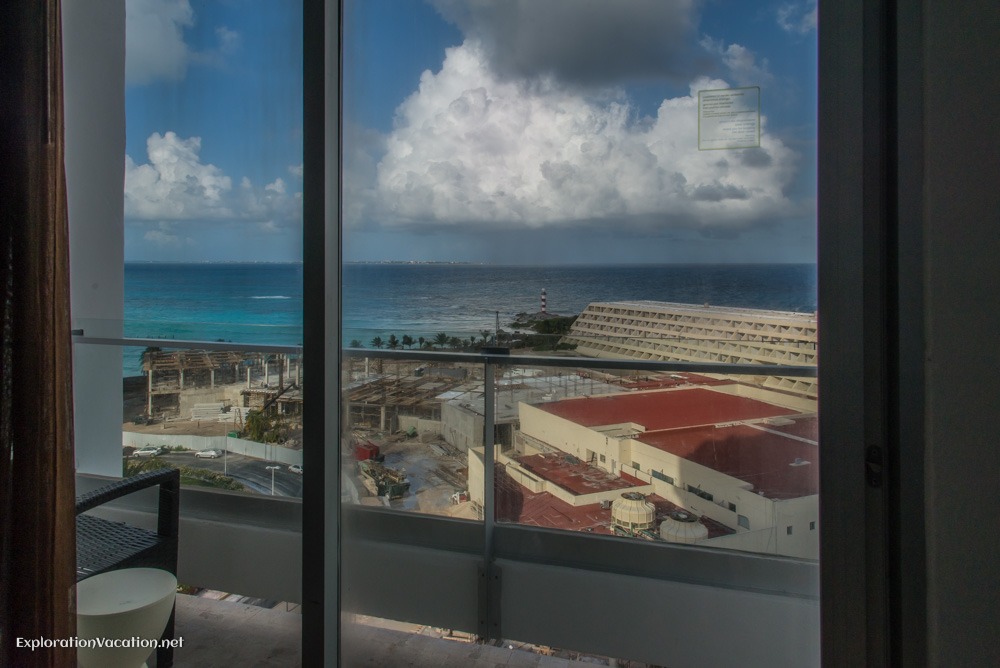 View from our room at the Krystal Grand in Cancun Mexico - ExplorationVacation.net