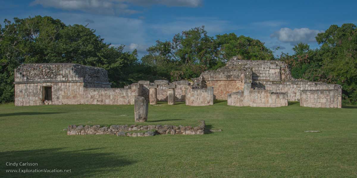 photo of Cocina Real (the ruins of a cooking area) at Kabah Mexico, part of the Uxmal UNESCO World Heritage site © Cindy Carlsson at ExplorationVacation.net