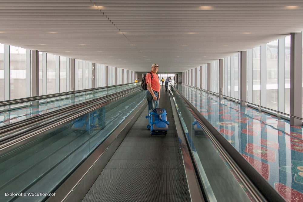 moving walkway from Sky Train to Terminal 3 - ExplorationVacation.net