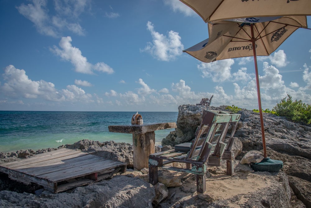 Lunch above the ocean in Tulum Mexico - ExplorationVacation.net