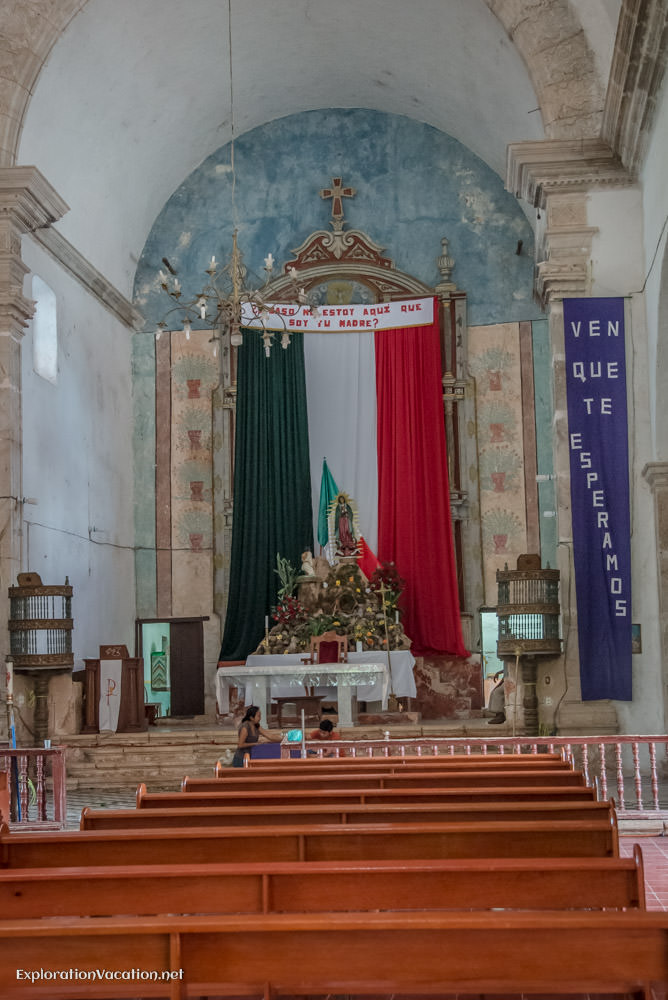 Colonial church in Mama, Mexico - ExplorationVacation.net