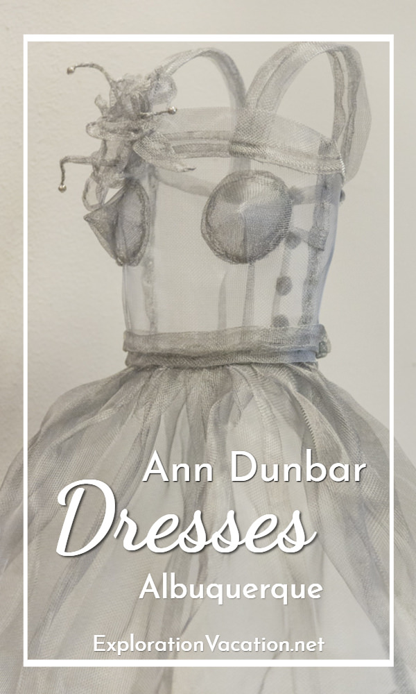 Ann Dunbar aluminum dress with text