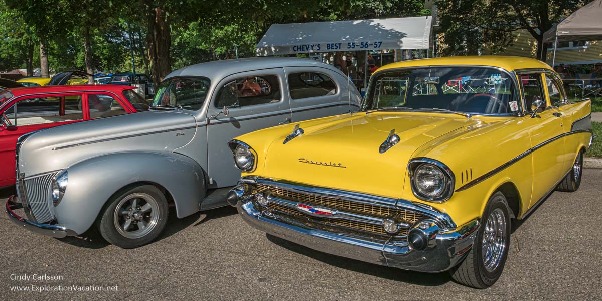 photo of cars at Back to the 50s weekend in St Paul Minnesota in 2018 &copy; Cindy Carlsson ExplorationVacation.net