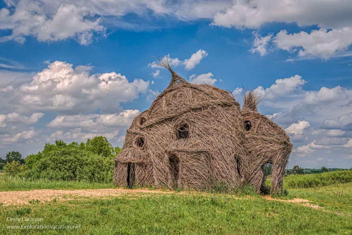 informal structures built from sticks
