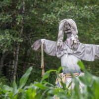scarecrow at Grand Portage National Monument in Minnesota