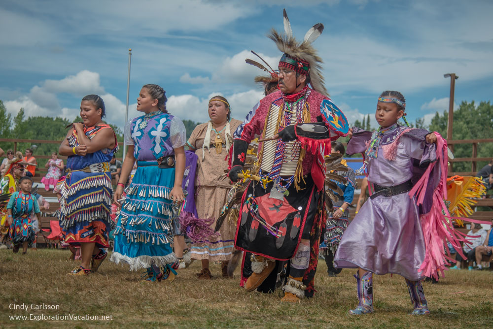 photo of Native American dancers at the Grand Portage Powwow in northern Minnesota © Cindy Carlsson at ExplorationVacation.net