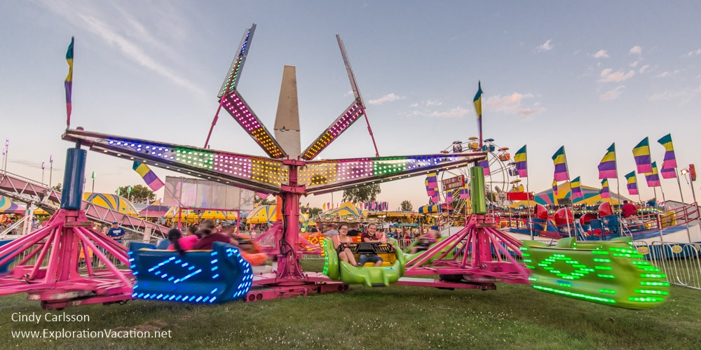 carnival rides at the Stearns County fair