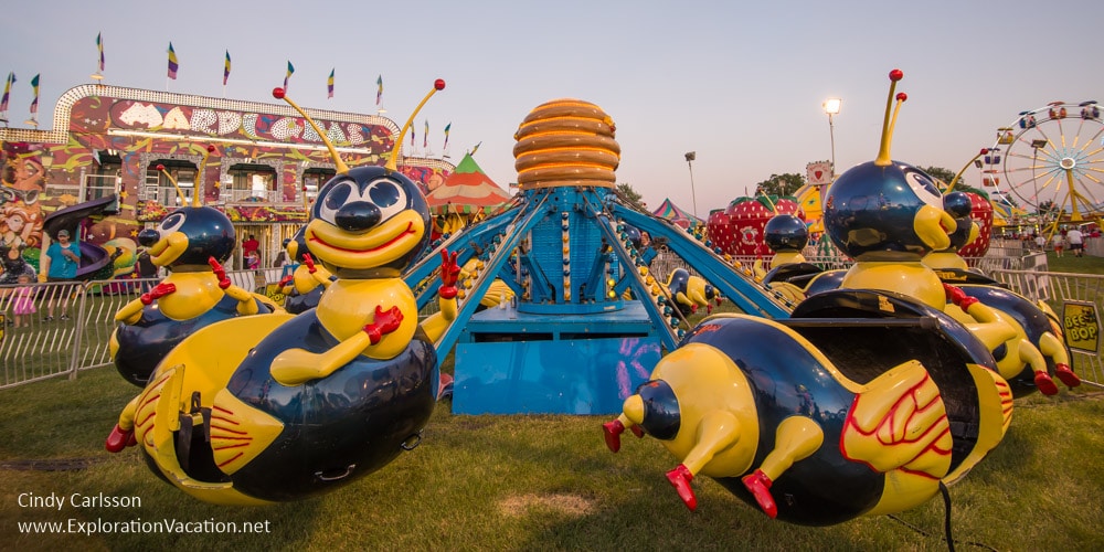 carnival rides at the Stearns County fair