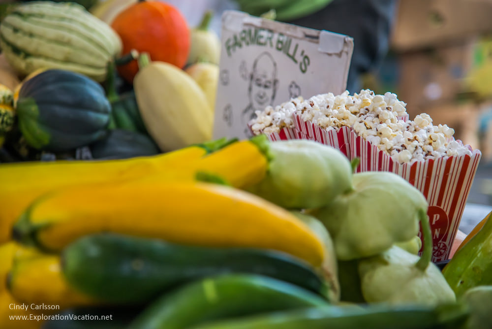 vegetables with popcorn Saint Paul farmers market 