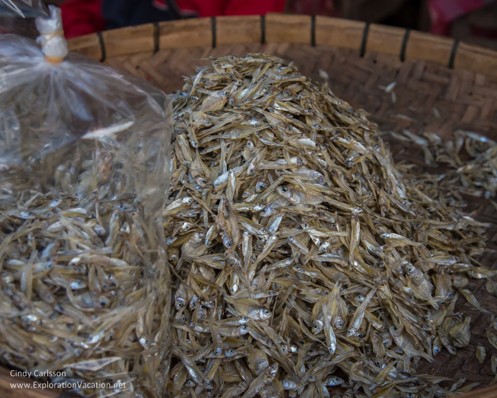 dried fish at Nam Ngum market Laos