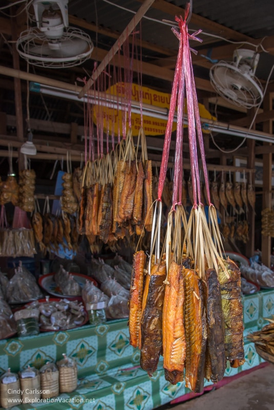 dried fish at Nam Ngum market Laos