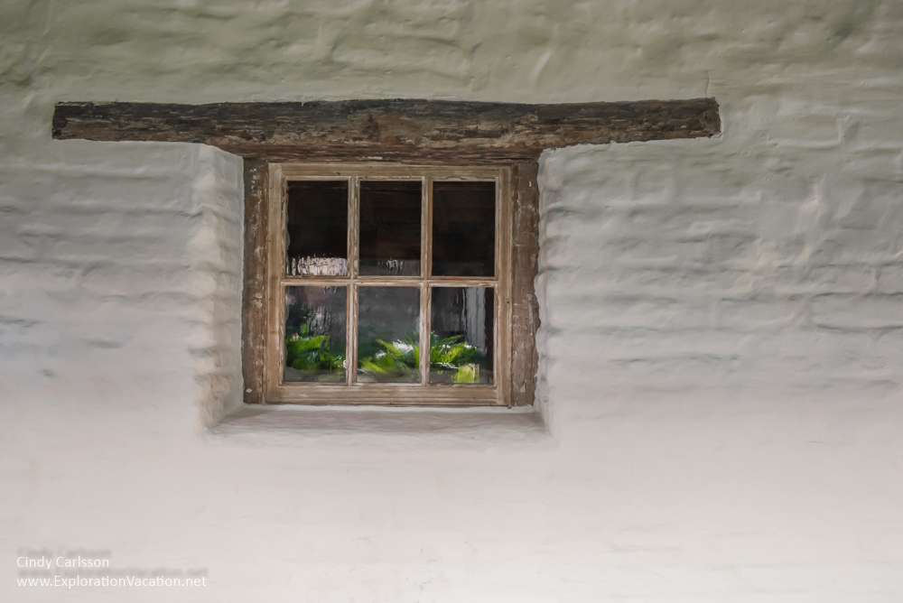 window at Mission Santa Clara de Asís