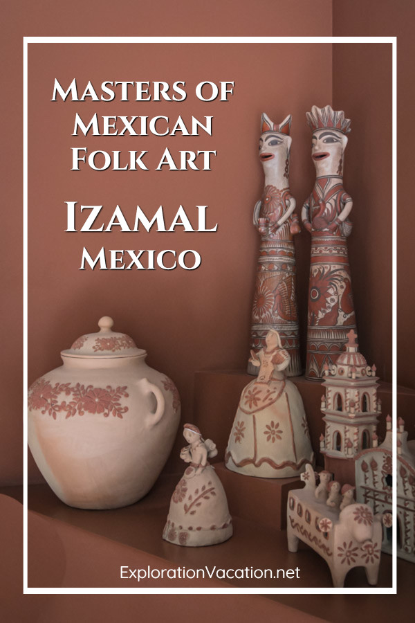 Pottery and text "Masters of Mexican Folk Art"