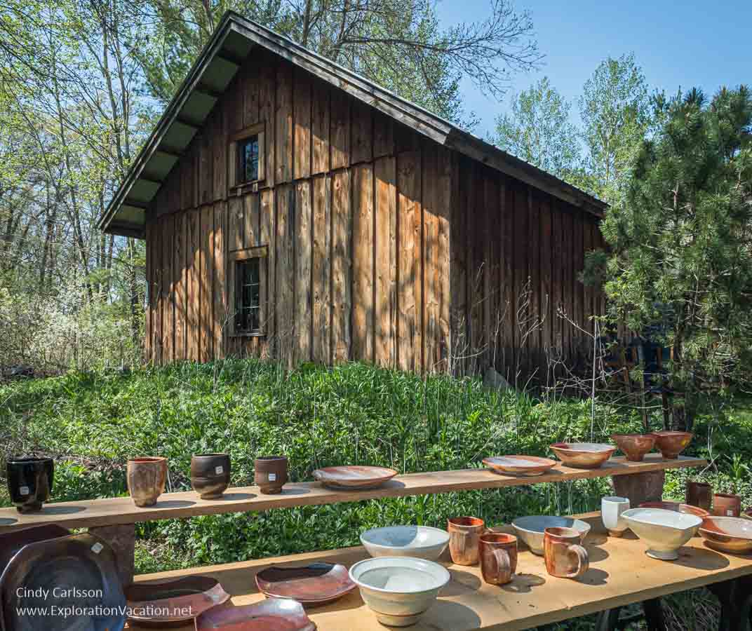 Will Swanson&rsquo;s pottery outside his Sunrise Pottery studio in 2024.