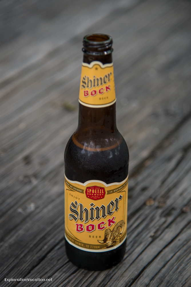 Shiner Bock beer bottle Historic Gruene Texas - ExplorationVacation.net