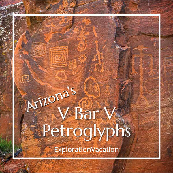 rock carvings with link to post "Arizona's V Bar V Petroglyphs"