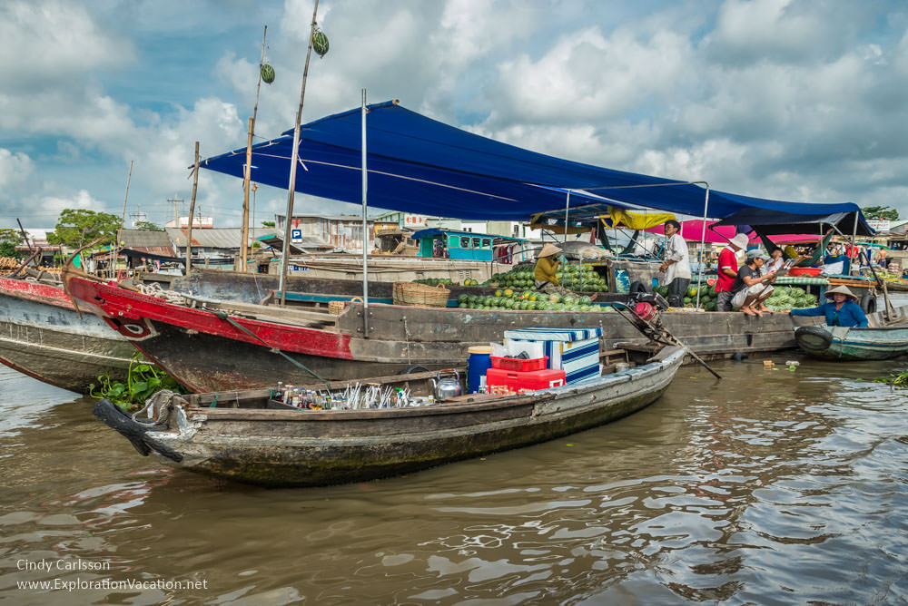 Cai Rang floating market Mekong Mekong Vietnam -ExplorationVacation.net
