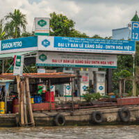 Gas station in the Mekong Delta Vietnam