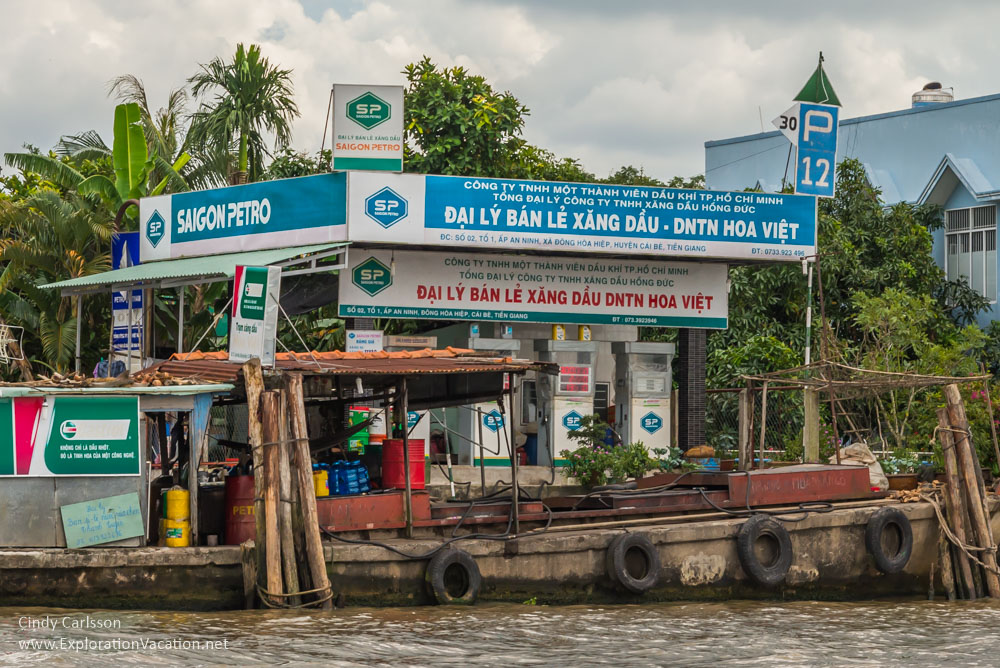 Gas station in the Mekong Delta Vietnam