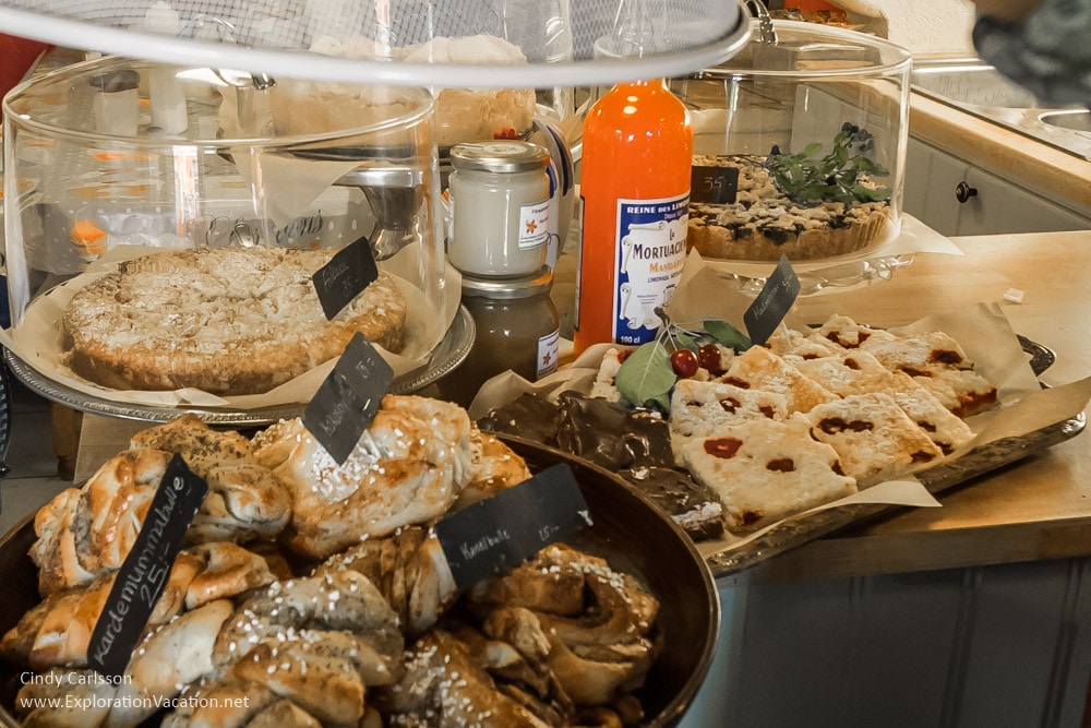 baked goods at Grassag&aring;rden Cafe Str&auml;ngn&auml;s Sweden - www.ExplorationVacation.net
