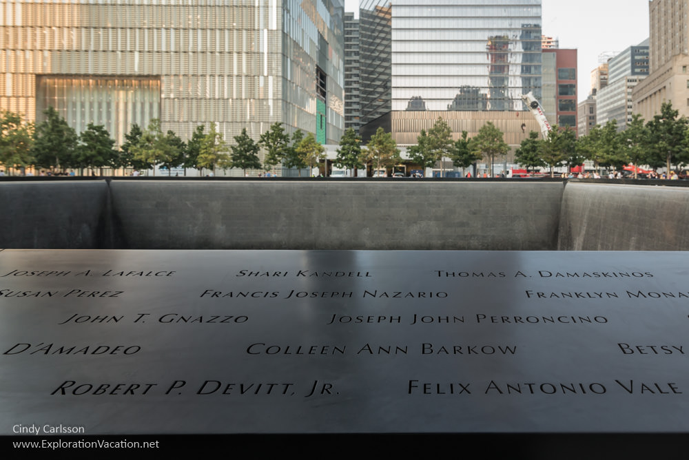 9-11 memorial in NYC - www.ExplorationVacation.net