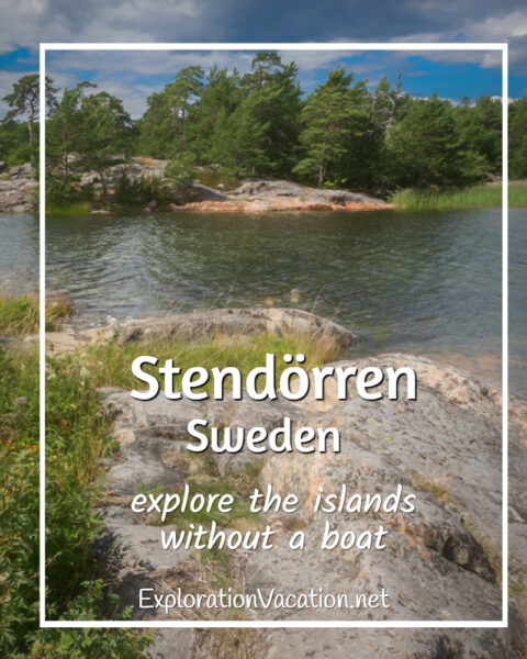 Title text for Stendorren nature reserve wit rocks, water, and forest