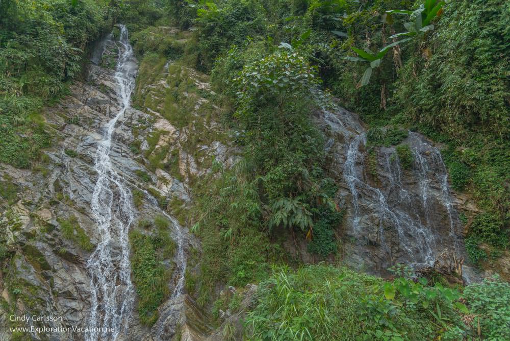 waterfall mountain scenery Northern Vietnam road trip - ExplorationVacation